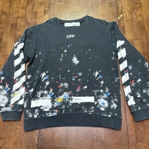 2013‎ OFW Off-White Factory Virgil Abloh Galaxy Brushed Crewneck All Over Mens L